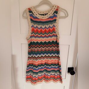 Free People Multicolor Chevron Knit Dress